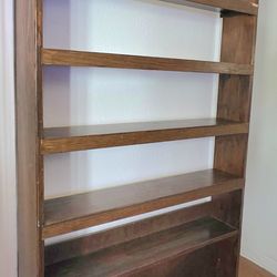 Vintage Tall Slim Wooden Shelve