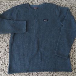 Men's Better Sweater Fleece Henley Pullover Men’s XL blue