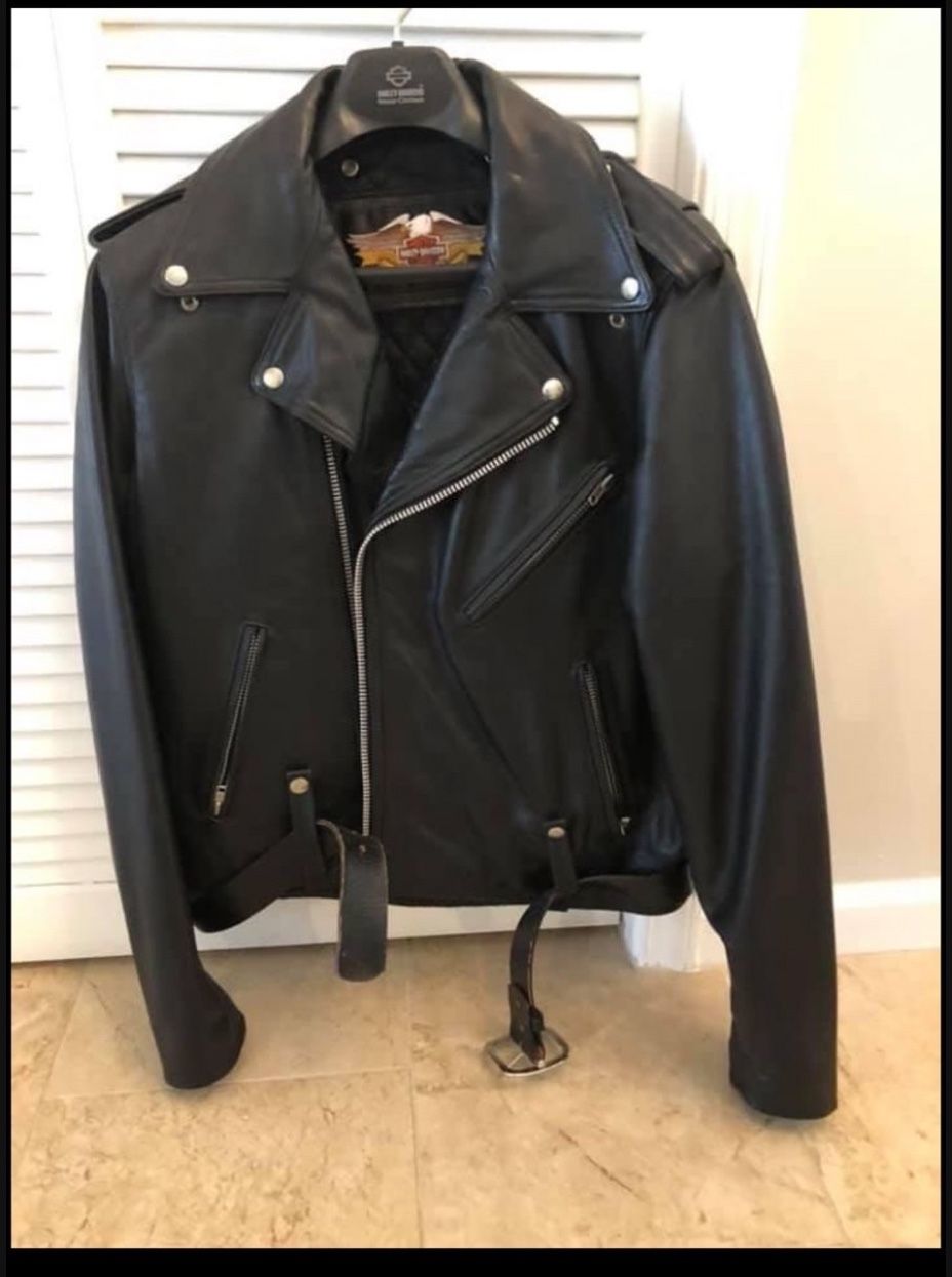 Harley Davidson Leather Riding Jacket 44Reg Men’s