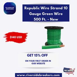 Green Wire Strand 10 Gauge (500 ft)  - New 