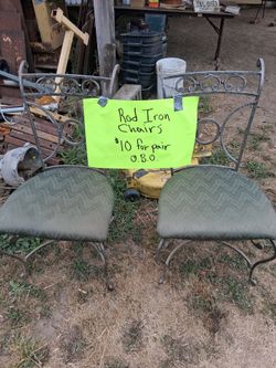 Rod iron chairs
