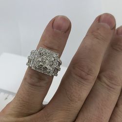 14k White Gold 3ct Diamond  Ring Size 5.5