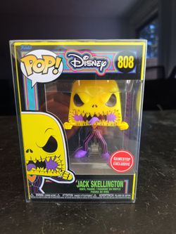 Gamestop Exclusive Blacklight Jack Skellington Funko Pop