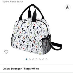 Stranger Lunch Bag Things Lunch Box Leakproof Cooler Lunch Box for Men Women Reusable Thermal Tote Bag for Office Work School Picnic Beach