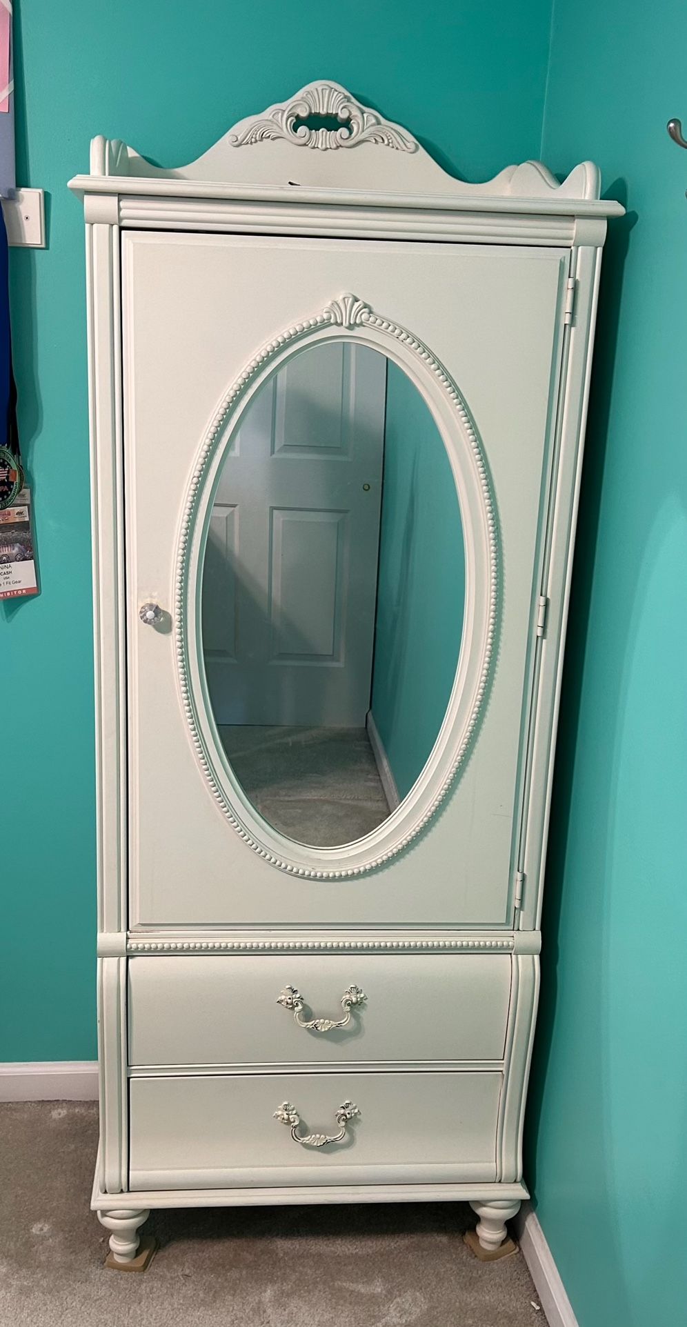 Stanley Armoire with Mirror Door and Bed Head/Foot Board