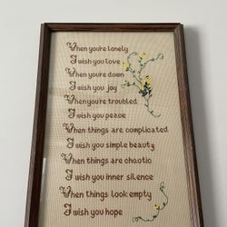 Crochet Artwork Framed Wall Hanging 
