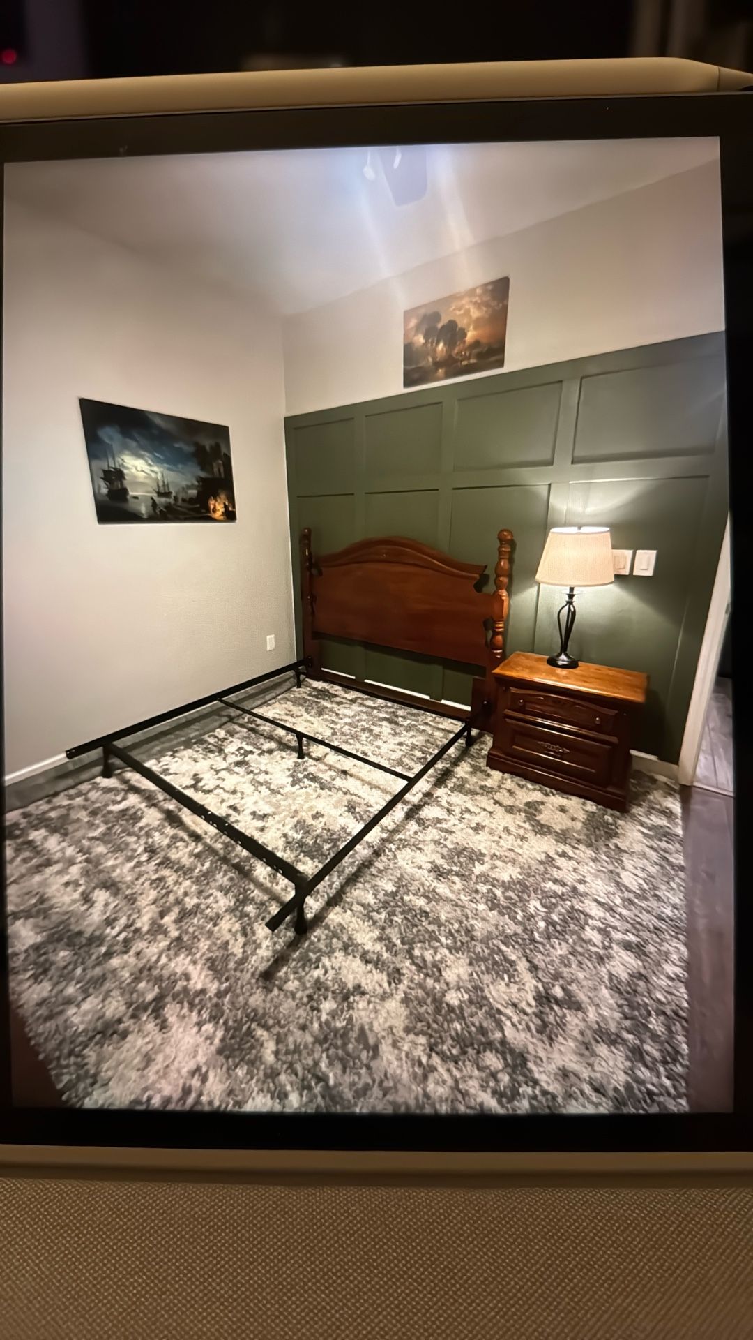 Queen Bed Frame, Headboard & Night Stand