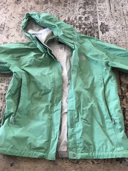 North face rain coat jacket with zipper vents