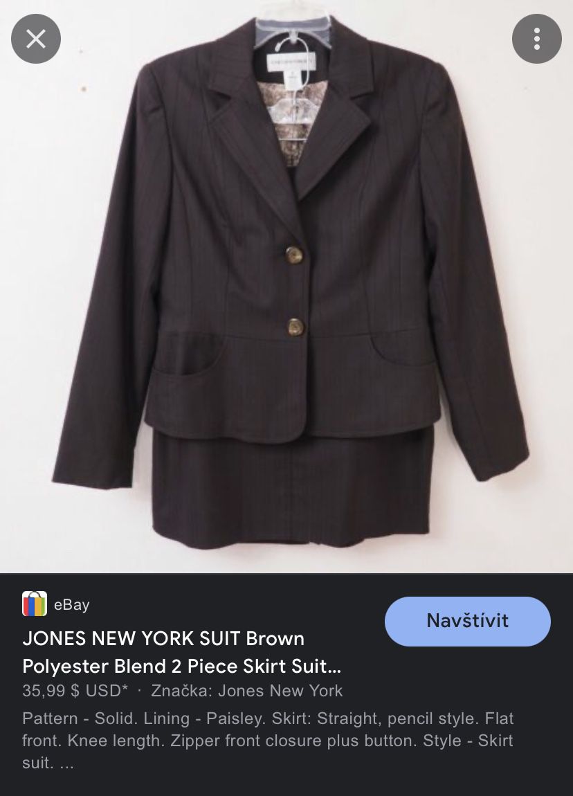 Woman’s Jones New York Brown Skirt Suit