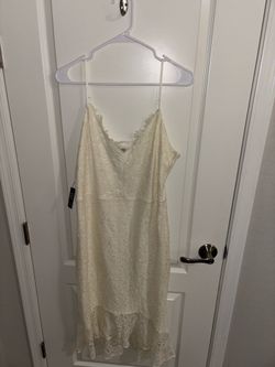 Express Ivory Lace Midi Dress - Size L