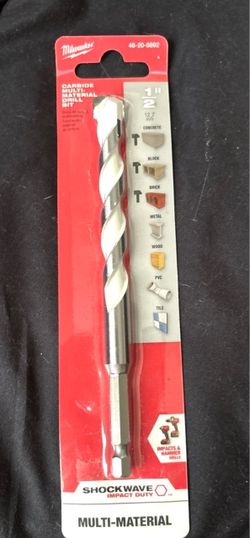 Milwaukee Shockwave 1/2" Carbide Multi-Material Drill Bit