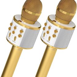 2 Pack Wireless Bluetooth Karaoke Microphone
