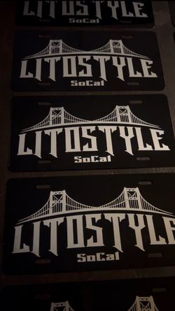 Laser engraved aluminum license plate
