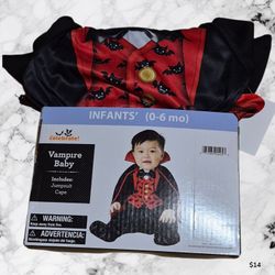 Vampire Baby Infant Halloween Costume 0-6 Months