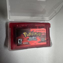 Pokemon Ruby Version GBA Game Cartridge
