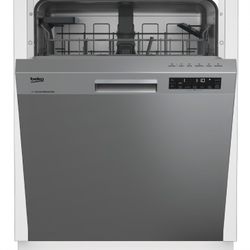 Beko Tall Tub Stainless Steel Dishwasher, 14 place settings, 48 dBa, Front Control