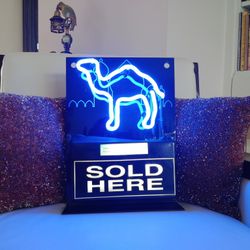 Camel Neon BLUE Retailer Window Sign