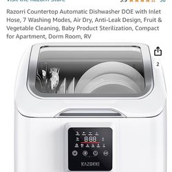 Countertop Dishwasher Brand New Razorri CDW04A - Retails $148 at New Brunswick, include dish washer cleaning liquid as gift 