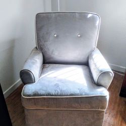 Baby Relax Tinsley Rocking Chair Nursery Rocker Compact Gray Microfiber XLNT