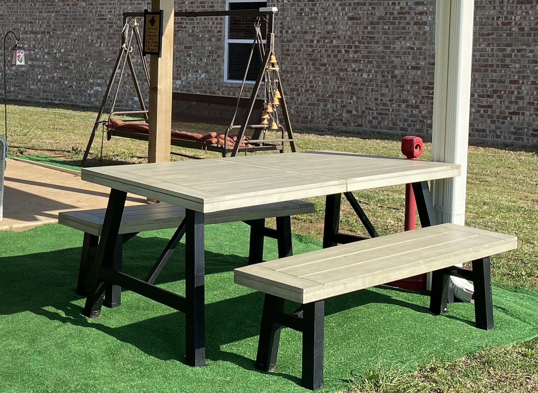 Picnic Table With Benches Indoor Outdoor 