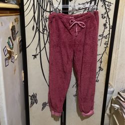 Catherine Malandrino Women’s Dusty Rose Mauve  Sherpa Joggers