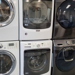 Maytag Front Load Washer And Stackable Gas Dryer Set 