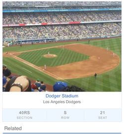 4 Dodger tickets