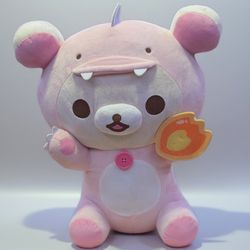 Rilakkuma Pink Dinosaur Plush 16" tall Round1 Exclusives New