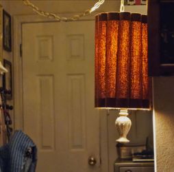 Velvet Vintage Swag Hanging Lamp with Chain