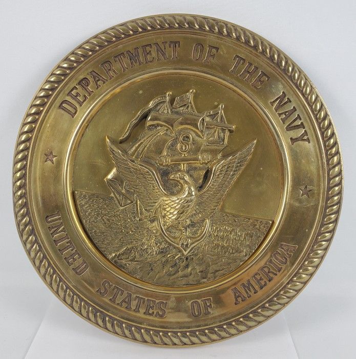 Navy Plaque Brass