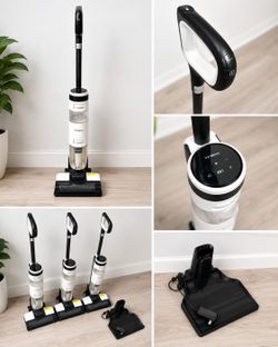 Tineco GO H20 Floor Washer Bagless Vacuum Mop, Self-Cleaning, White/ Black