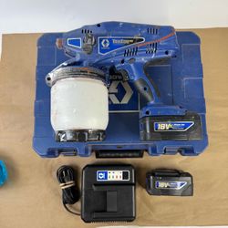 As is - not working used Graco Truecoat Pro Wireless Paint Sprayer with case and two batteries, a charger
