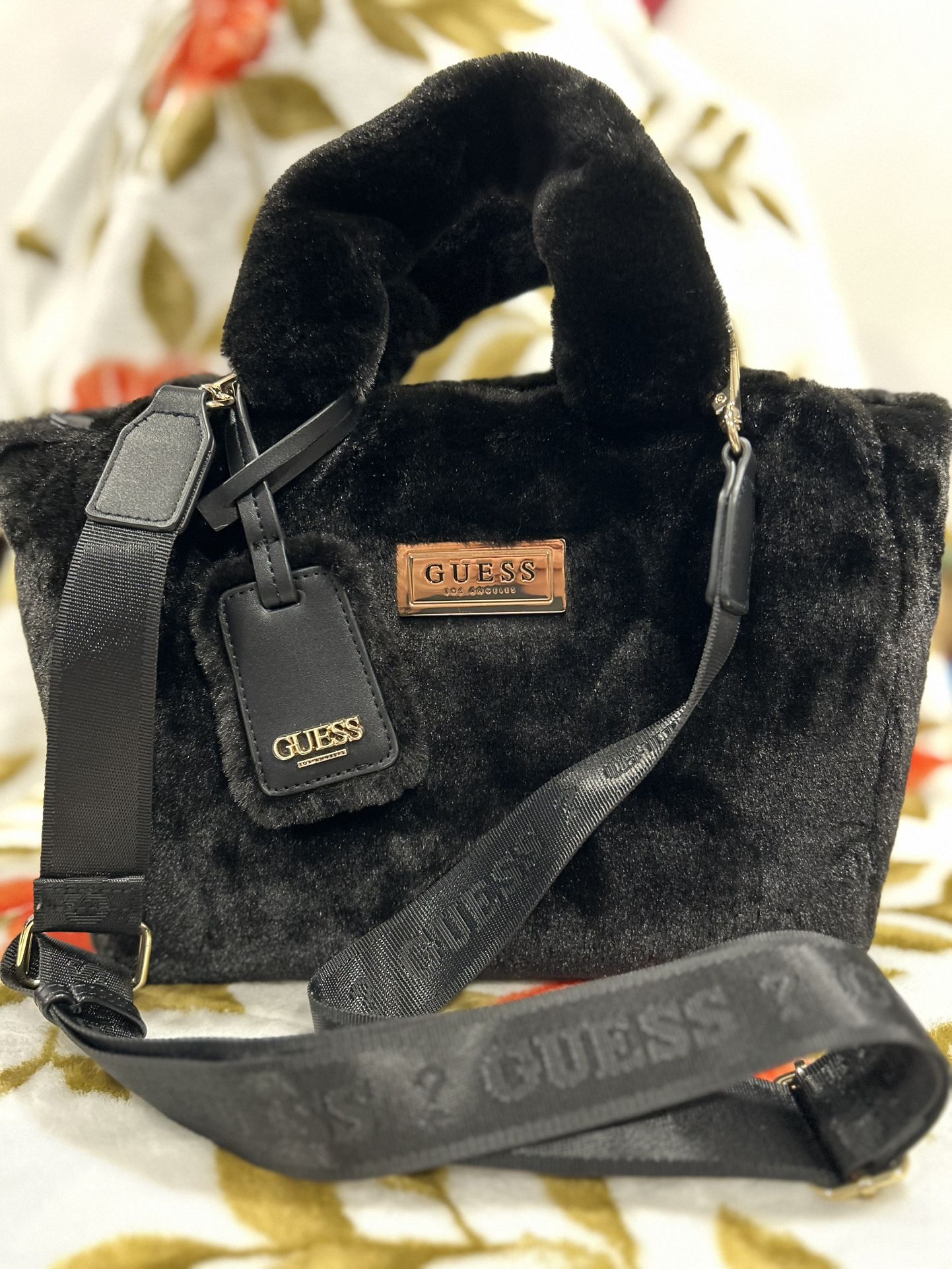 Guess Faux Fur Crossbody Bag