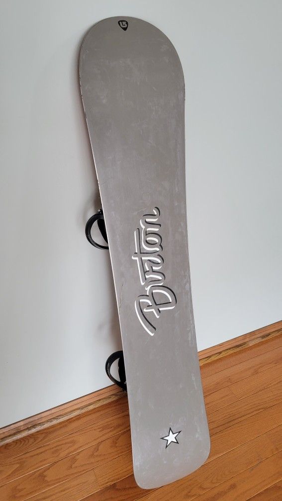 Burton Clash 154 snowboard with bindings for Sale in Homer Glen