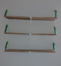 Set of 3 Floating Wood Wall Shelves