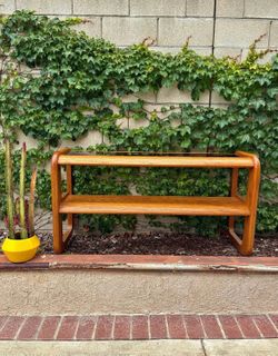 1970s Lou Hodges oak style console table