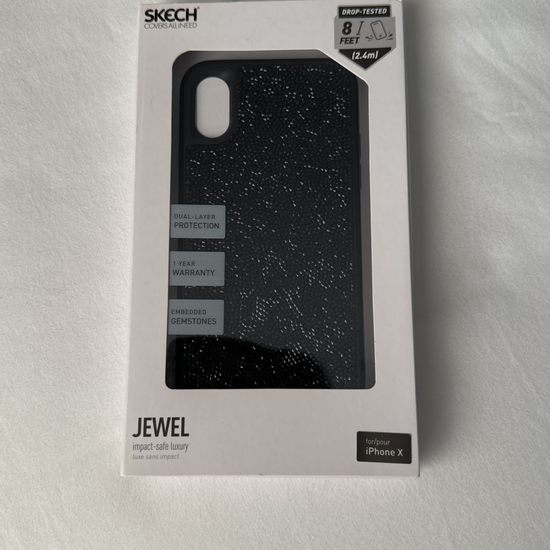 Black Jeweled iPhone X Case
