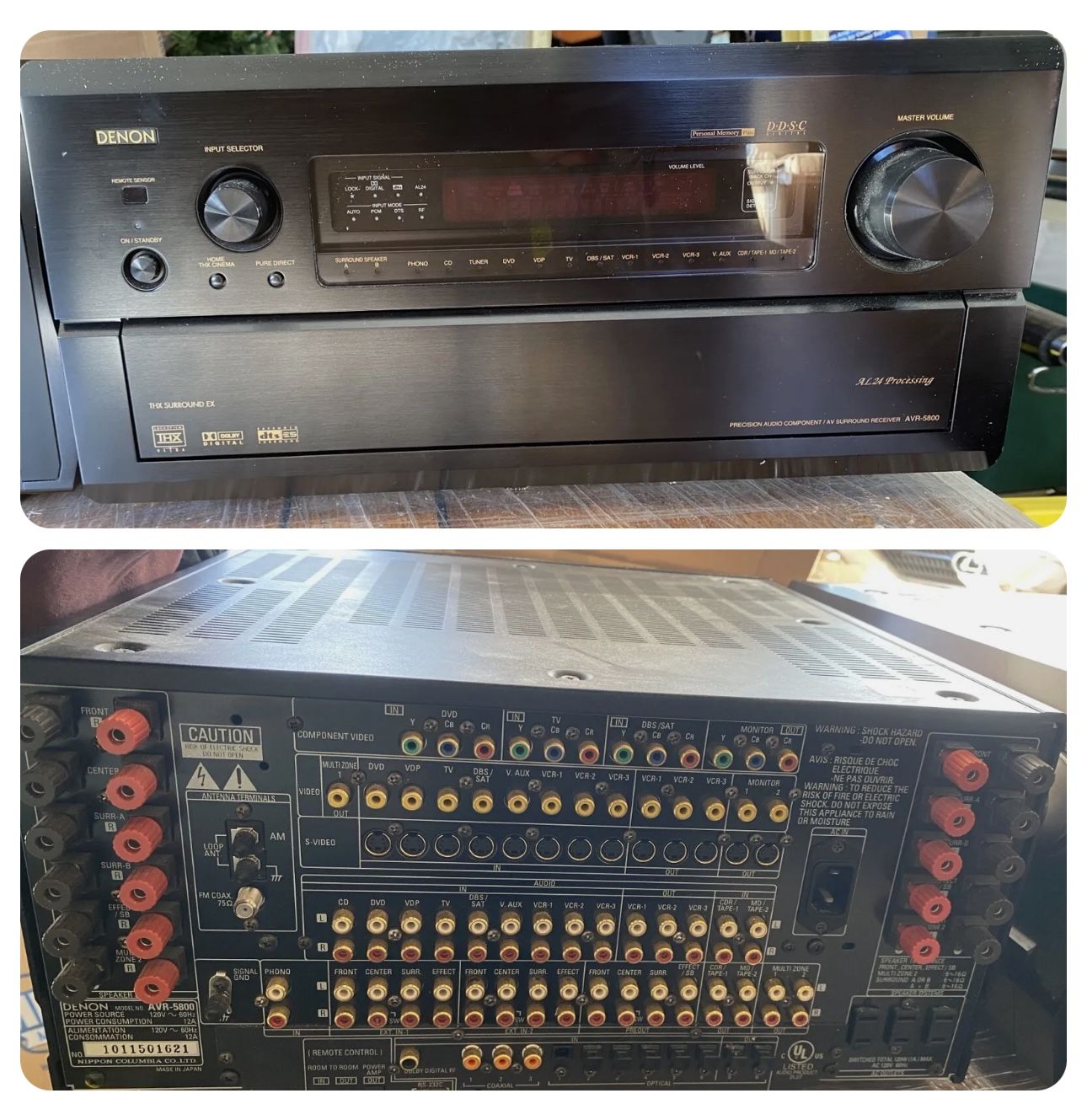 Denon AVR-5800 Surround Receiver 24bit A/D 180 Watt X 7