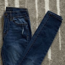 Aéropostale Distressed Skinny Blue Denim Jeans Women Medium Wash