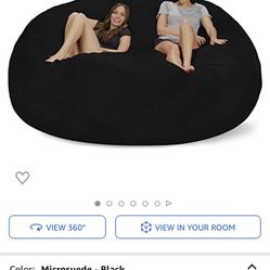 Giant black bean bag