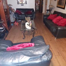 Three p leather sofa