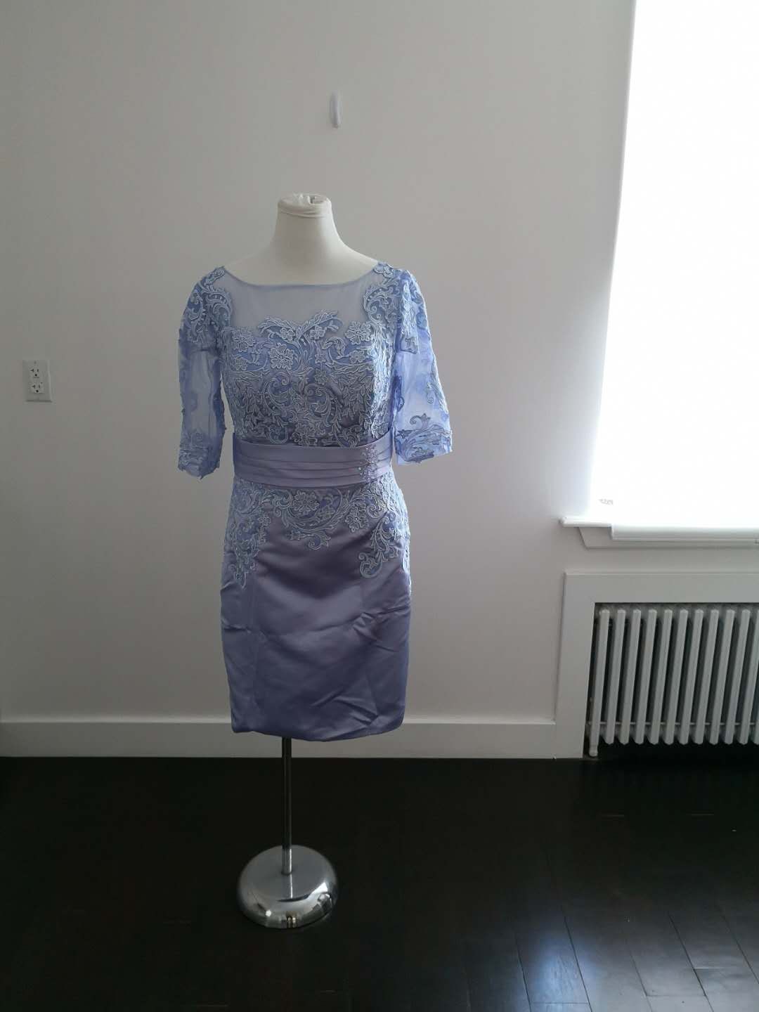 New Sz16 Blue Short Elegant Formal Mother Dress