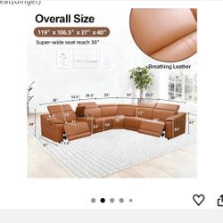 brand new leather sectional sofa 