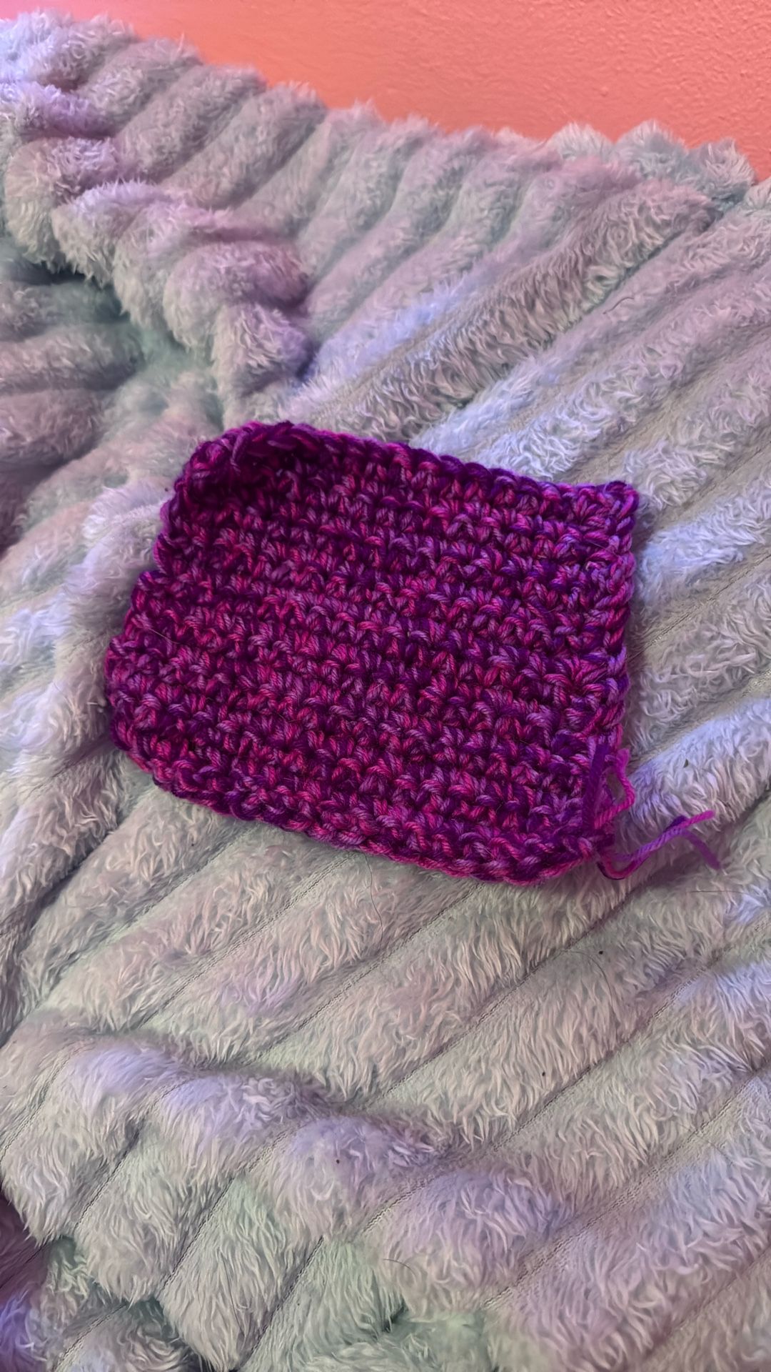 purple hot pad / oven mit