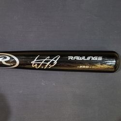 Rays Wander Franco Signed, JSA-Certified Baseball Bat 