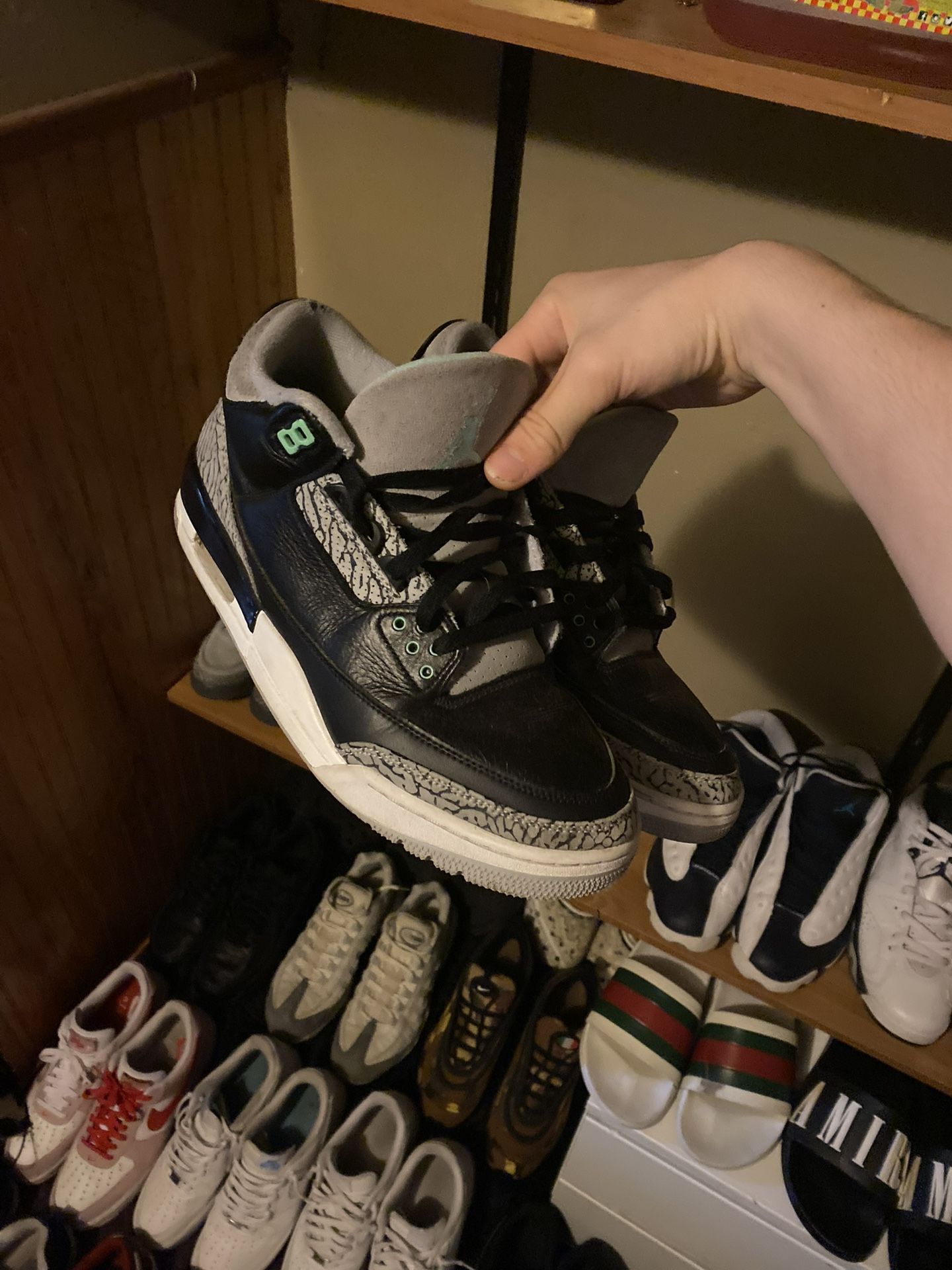 Jordan 3s, Jordan 1s, and others