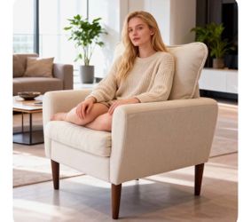 Gianna Fabric Accent Chair Upholstered Armchair Living Room Bedroom Office