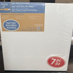 7 piece canvas 12 in x 12 in - New 