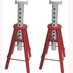 TRUCK JACK STANDS 10 TON EX-HVY DUTY 2 PC SET ROUND TUBULAR