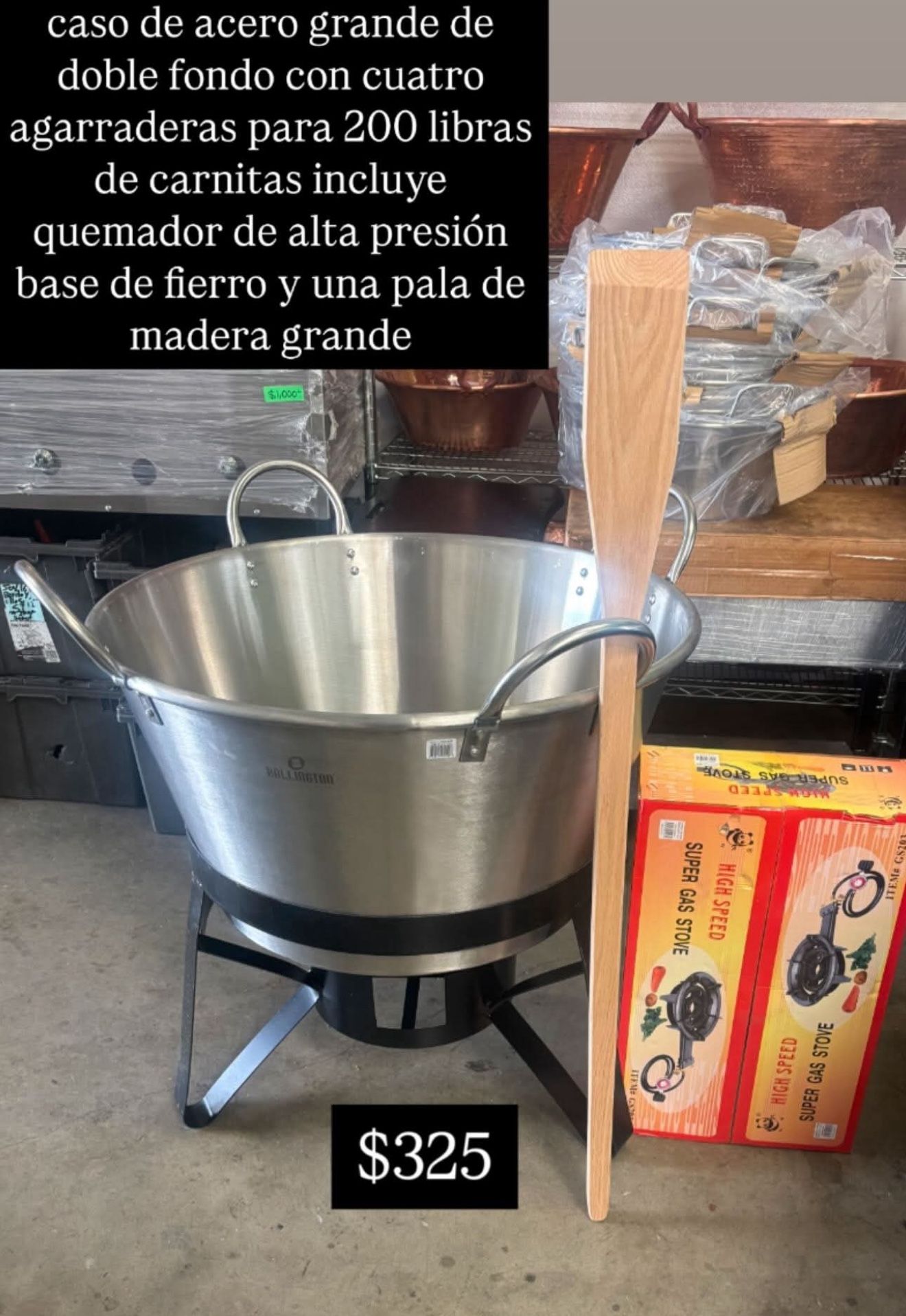 Cazo Gigante Nuevo En Especial Para Carnitas, Chicharon, Pollo, Pavo. Ext